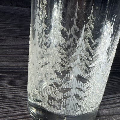 Libbey 16 oz. tumblers w/ white frosted pine trees 6 1/4" tall Replacement Glass - Thumbnail 3
