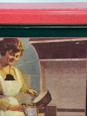 1995 Vintage First Edition Carnation Hot Cocoa Mix Metal Tin 8” x 5.5” - Thumbnail 5