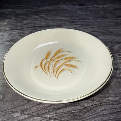 Vtg Replacement Homer Laughlin Golden Wheat 7.5" Soup Cereal Bowl 22K Gold Trim