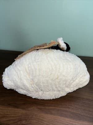 Handmade Chenille Stuffed Snowman Lighted Top Hat Rustic Weighted Door Stop - Thumbnail 11