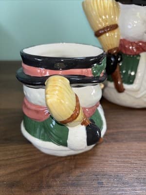 VTG Snowman Pitcher Coffee Mug “Holiday Cheer Collection” Bella Casa By Ganz - Thumbnail 7