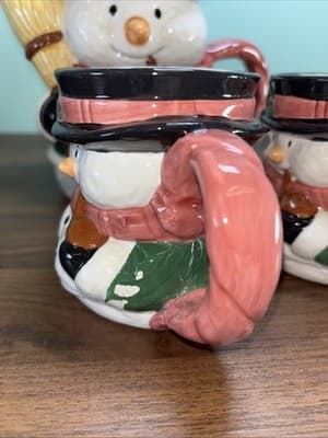 VTG Snowman Pitcher Coffee Mug “Holiday Cheer Collection” Bella Casa By Ganz - Thumbnail 10
