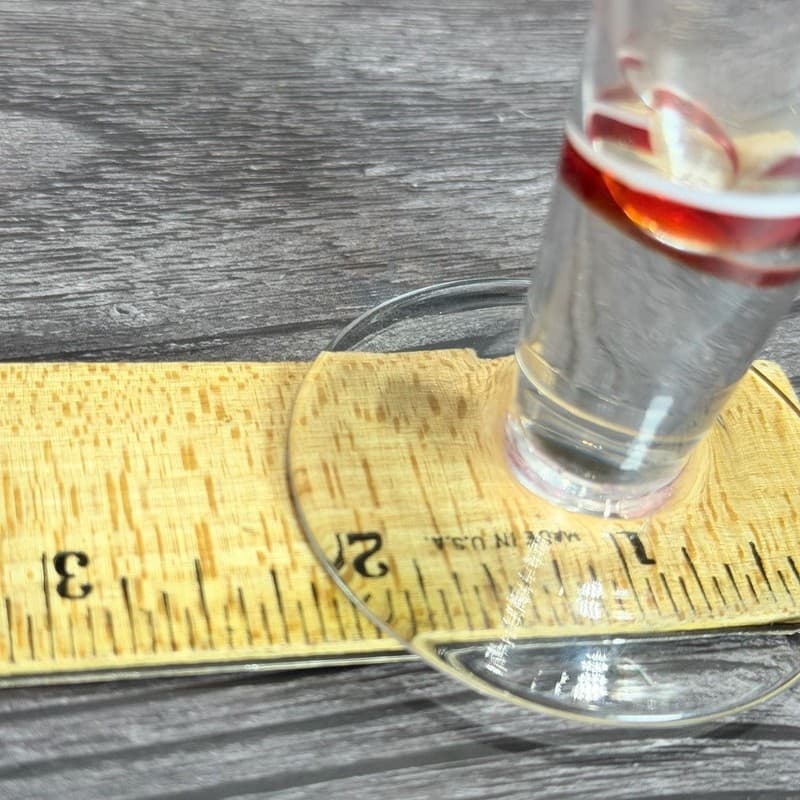 Red and White Swirl Art Glass Cordial Tapered Liqueur Glass - Thumbnail 7