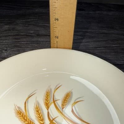 Vtg Replacement Homer Laughlin Golden Wheat 7.5" Soup Cereal Bowl 22K Gold Trim - Thumbnail 9