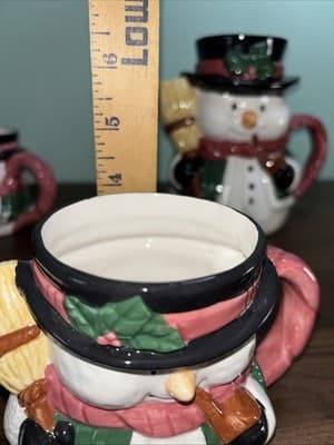 VTG Snowman Pitcher Coffee Mug “Holiday Cheer Collection” Bella Casa By Ganz - Thumbnail 18