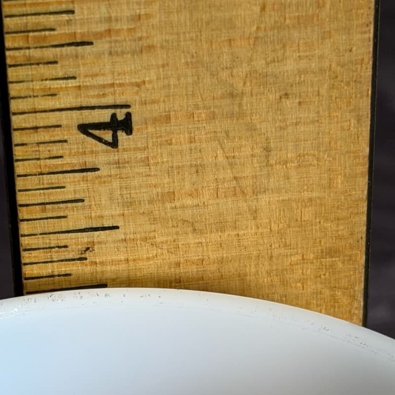 Vintage White Milk Glass Coffee Mug with Thick C-Handle 3.5" - Thumbnail 6