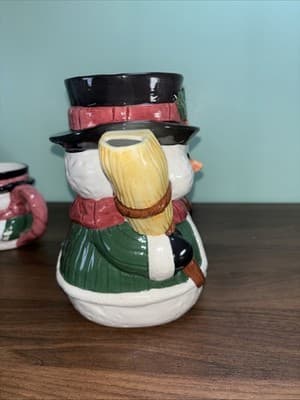 VTG Snowman Pitcher Coffee Mug “Holiday Cheer Collection” Bella Casa By Ganz - Thumbnail 13