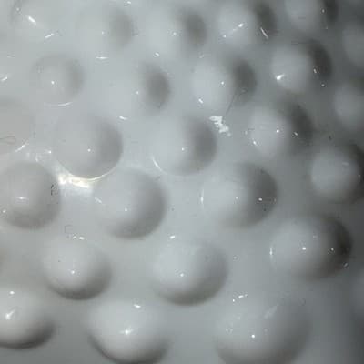 Vintage Fenton Milk Glass Hobnail 10.5” Ruffled Edge Candy Dish USA EXCELLENT - Thumbnail 10