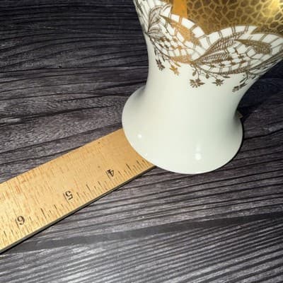 ALKA Kunst Kronach Bavaria MCM Porcelain Cream 22k Gold Vase Vintage Flowers - Thumbnail 13
