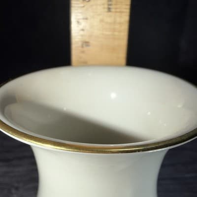 ALKA Kunst Kronach Bavaria MCM Porcelain Cream 22k Gold Vase Vintage Flowers - Thumbnail 11