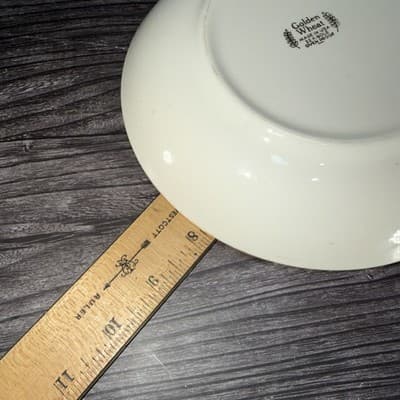 Vtg Replacement Homer Laughlin Golden Wheat 7.5" Soup Cereal Bowl 22K Gold Trim - Thumbnail 8