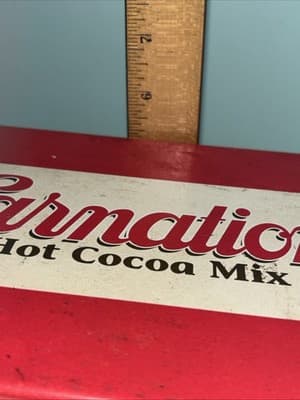 1995 Vintage First Edition Carnation Hot Cocoa Mix Metal Tin 8” x 5.5” - Thumbnail 16