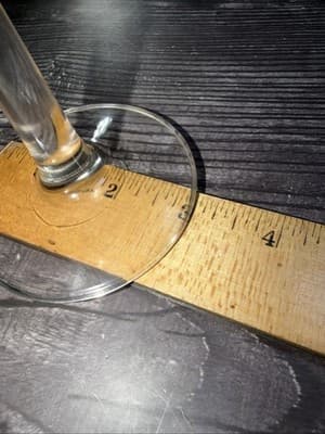 Set of 6 Wine Glasses Cut Flower Leaf Pattern Clear Javit Crystal Stemware 6.75� - Thumbnail 9