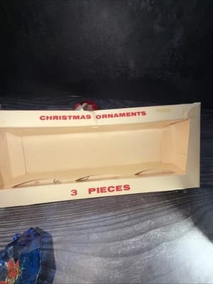 VTG Christmas Jewelbrite Unbreakable Reflector Jumbo Diorama Ornaments in Box - Thumbnail 15