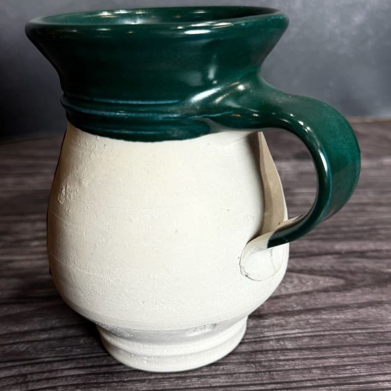 Studio Pottery Hand-Painted Gazelle Ceramic Mug H Signed / Stamped - Thumbnail 3