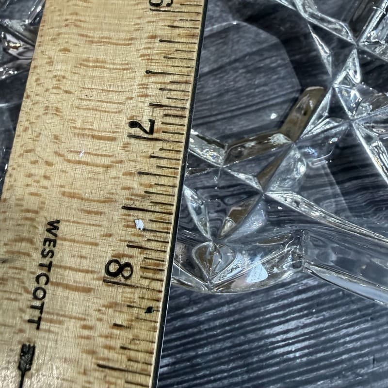 VTG Set 2 Tiffin Williamsburg Pressed Clear 4-Part Divided Rectangular Relish Tr - Thumbnail 22