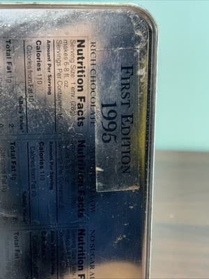 1995 Vintage First Edition Carnation Hot Cocoa Mix Metal Tin 8” x 5.5” - Thumbnail 9