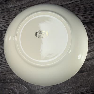 Vtg Replacement Homer Laughlin Golden Wheat 7.5" Soup Cereal Bowl 22K Gold Trim - Thumbnail 6