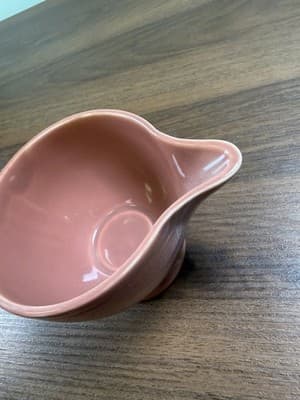 VTG Fiesta Persimmon 6 oz. Footed Creamer Pitcher 1989 Retired Homer Laughlin - Thumbnail 3