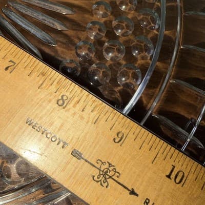Federal Glass Clear Sunburst Scalloped Cake Dish Party Plate Dessert Platter - Thumbnail 10