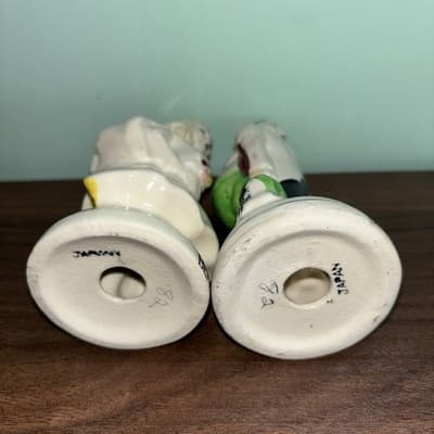 Vintage Before After Bride Groom Time Marches On Salt and Pepper Shakers Japan - Thumbnail 6