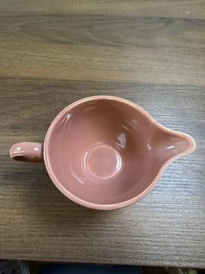 VTG Fiesta Persimmon 6 oz. Footed Creamer Pitcher 1989 Retired Homer Laughlin - Thumbnail 2