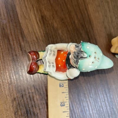 Vtg Hummel Style Boy Girl Reading Toddler Book Salt & Pepper Japan Sleepy Eyes - Thumbnail 14