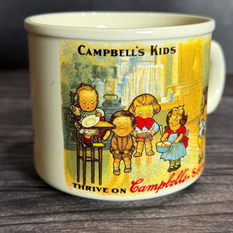 Westwood 1994 Campbell's Kids Replica 1910 Souvenir Postcard Soup Mug 14oz