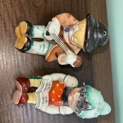 Vtg Hummel Style Boy Girl Reading Toddler Book Salt & Pepper Japan Sleepy Eyes - Thumbnail 10