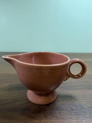 VTG Fiesta Persimmon 6 oz. Footed Creamer Pitcher 1989 Retired Homer Laughlin - Thumbnail 5