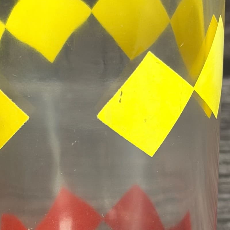 Vintage Mid-Century Libbey Harlequin Diamond Pattern Drinking Glass Tumbler - Thumbnail 10
