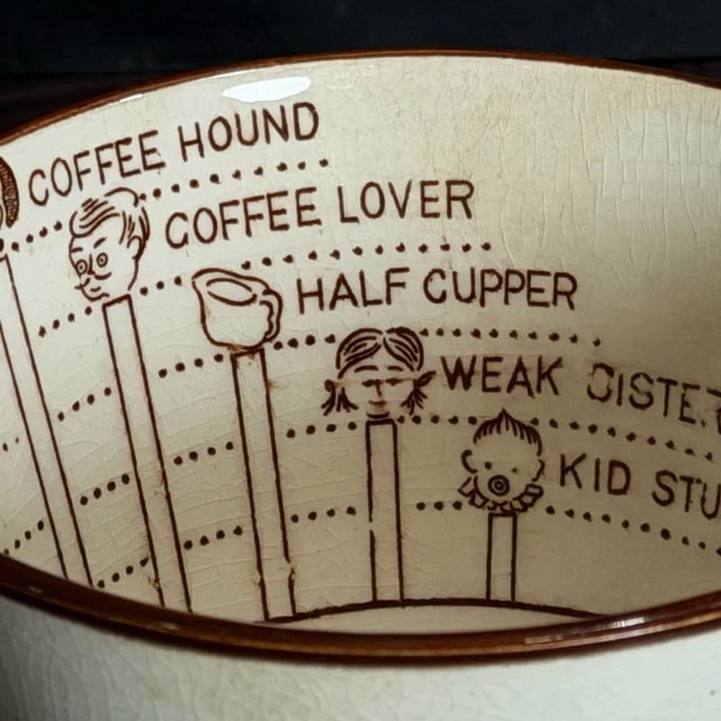 Vintage Victoria Ceramics Coffee Hound Measuring Mug Made in Japan - Thumbnail 3