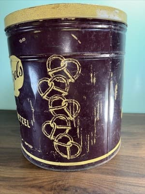 Vintage Charles Chips, Charles Pretzels Extra Large Tin Calhoun KY Mountville PA - Thumbnail 7