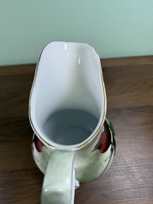 Cardinal & Holly Porcelain Pitcher Hautman Brothers Collection Birds Of Winter - Thumbnail 7