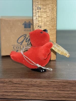 Avon Gift Collection Tree Trimmer Friends CARDINAL Bird Snowflake Ornament VTG - Thumbnail 8