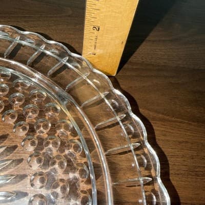Federal Glass Clear Sunburst Scalloped Cake Dish Party Plate Dessert Platter - Thumbnail 12