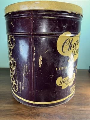 Vintage Charles Chips, Charles Pretzels Extra Large Tin Calhoun KY Mountville PA - Thumbnail 9