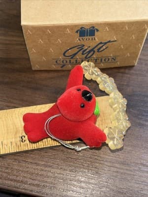 Avon Gift Collection Tree Trimmer Friends CARDINAL Bird Snowflake Ornament VTG - Thumbnail 9