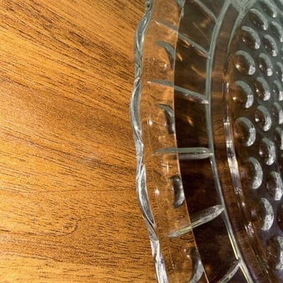 Federal Glass Clear Sunburst Scalloped Cake Dish Party Plate Dessert Platter - Thumbnail 6