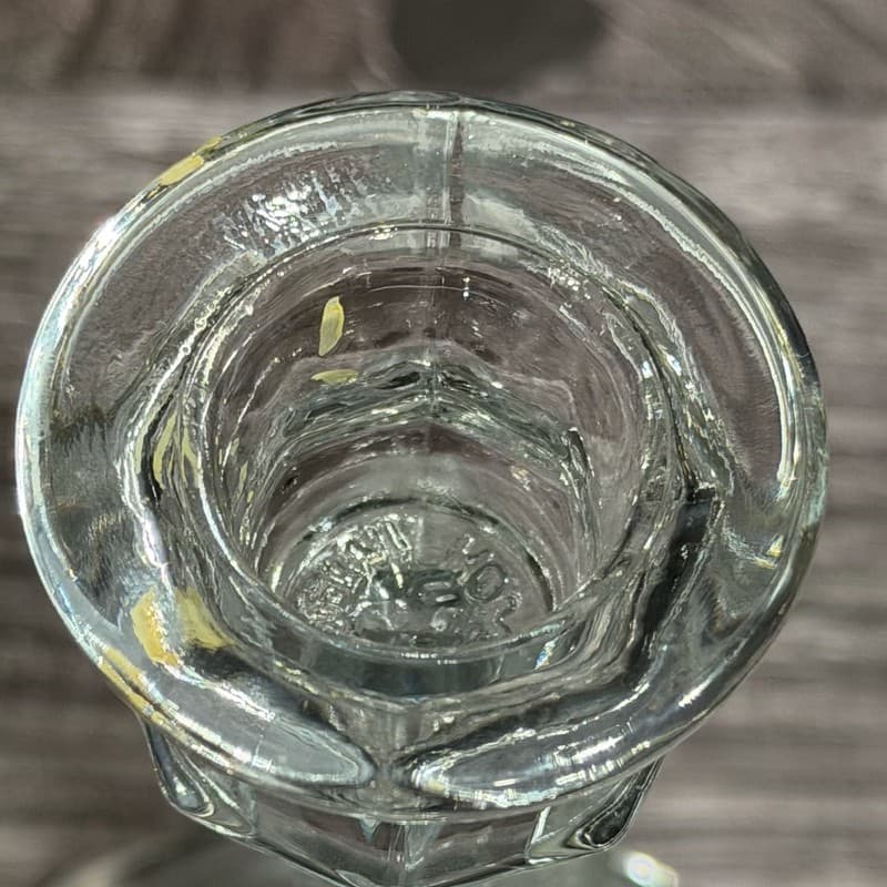 Hoffman Vintage Clear Glass Crucifix Jesus Candlestick Holder 8" - Thumbnail 7