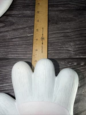 VTG Ceramic Large Bunny Hands & Head Easter Decor Garden Statue Fence DIY Doll - Thumbnail 17