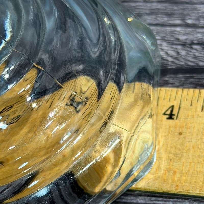 Hoffman Vintage Clear Glass Crucifix Jesus Candlestick Holder 8" - Thumbnail 10