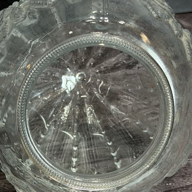 Antique Embossed Clear Rose Glass Globe Replacement Lamp Shade - Thumbnail 11