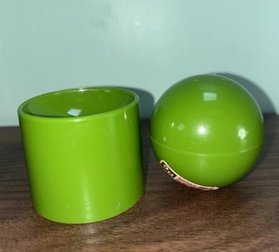 Green MCM Plastic Salt Pepper Round Nesting HC Made In Denmark Flag - Thumbnail 7