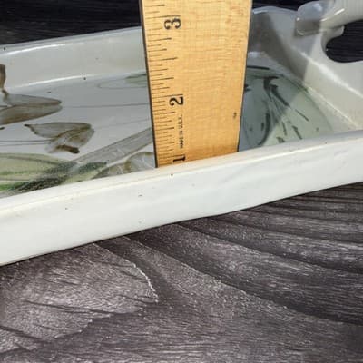 Vtg Studio Art Pottery Jewelry Tray Bathroom Vanity Organizer Tea Tray Long - Thumbnail 14