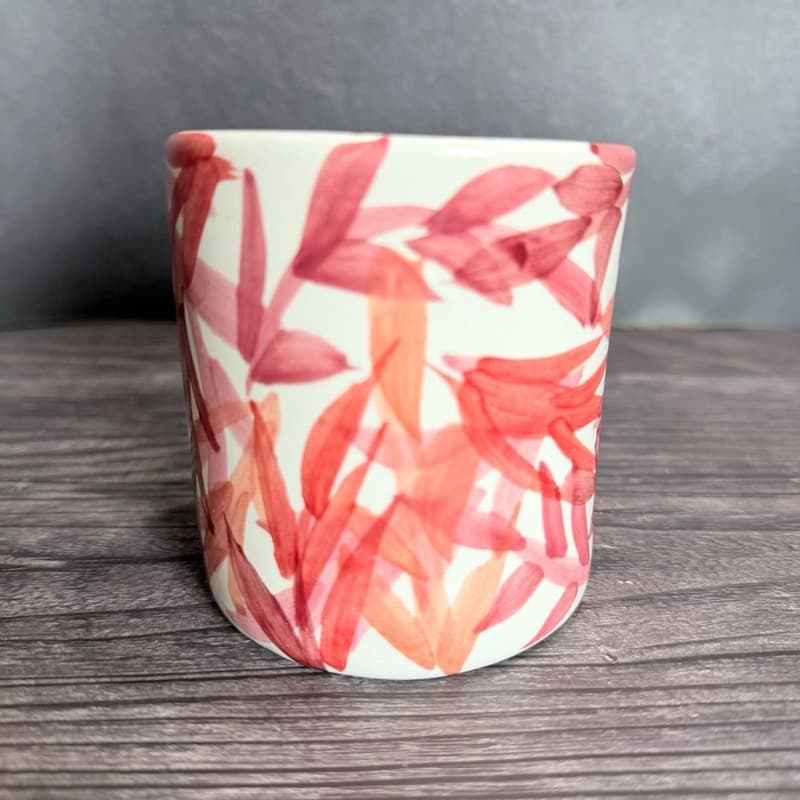 Pugh Studio Ceramic Hand-Painted Abstract Leaf Branch Coffee Mug - Thumbnail 3