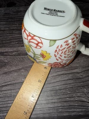 World Market 10.25" Stackable Coffee Pot with Matching Square Mug Vivid Floral - Thumbnail 13