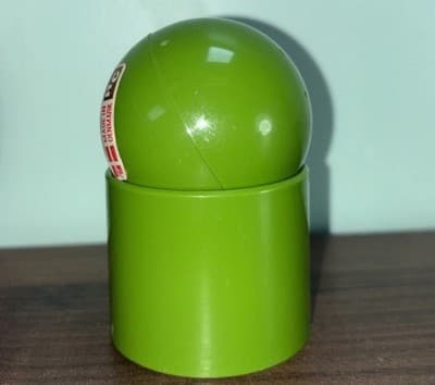 Green MCM Plastic Salt Pepper Round Nesting HC Made In Denmark Flag - Thumbnail 2