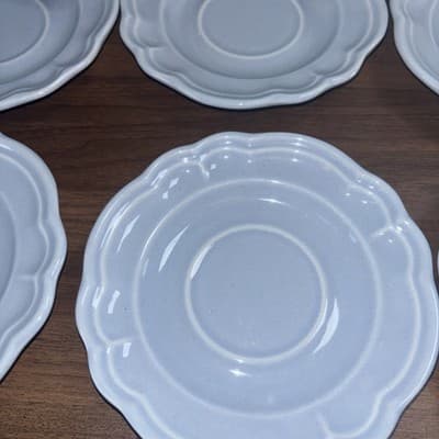 11 Pfaltzgraff GAZEBO BLUE Saucer Plates USA 5.75” NO Coffee Mugs Replacement - Thumbnail 4
