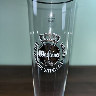 Warsteiner Gold Rimmed Beer Pilsner Lager Glass 0.3l / half pint Advertising VTG - Thumbnail 3